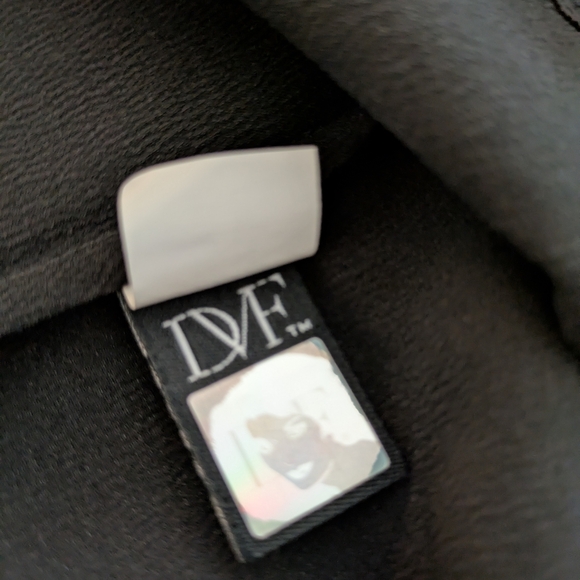 Diane Von Furstenberg Black Silk Midi Dress 8 - Picture 6 of 13